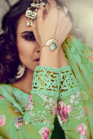 Green Designer Pakistani Salwar Suit 