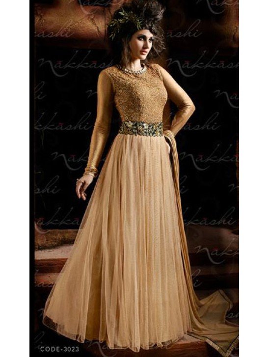 Gold Heavy Embellished Wedding Gown ( FOUR PIECES SUIT)