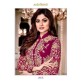 PINK BURGUNDY PAKISTANI DESIGNER SLIT STYLE ANARKALI SUIT