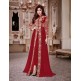 RED INDIAN DESIGNER SLIT STYLE ANARKALI SUIT