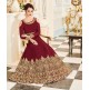 MAROON INDIAN & PAKISTANI BRIDAL WEDDING WEAR ANARKALI SUIT