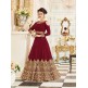 MAROON INDIAN & PAKISTANI BRIDAL WEDDING WEAR ANARKALI SUIT