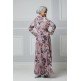 Pink Floral Printed Open Abaya