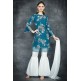 Mosaic Blue Chiffon Printed Shirt & Gharara Pant Suit