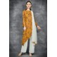 Mustard & White Side Slit Cut Salwar Kameez Suit