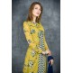 Navy Blue & Sunlight Yellow Georgette Jacket Suit