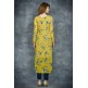 Navy Blue & Sunlight Yellow Georgette Jacket Suit