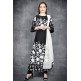 Black Floral Printed Designer Gown