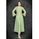 Pista Green Ethnic Slit Style Circular Suit