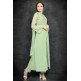 Pista Green Ethnic Slit Style Circular Suit