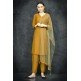 Mustard Straight Cut Kurti & Trouser Suit Set