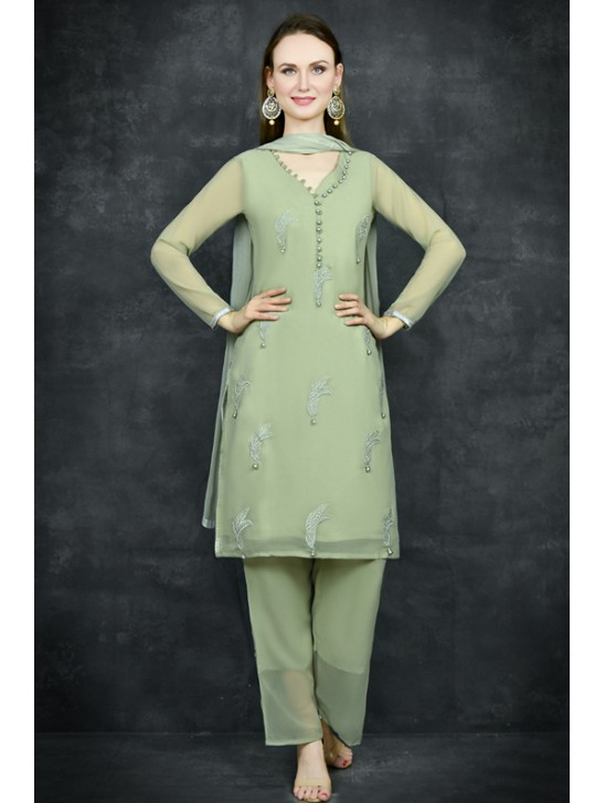 Light Green Indian Ethnic Salwar Suit