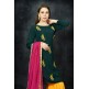 Dark Green & Saffron Yellow Punjabi Gharara Suit