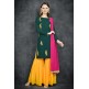 Dark Green & Saffron Yellow Punjabi Gharara Suit