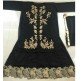 BLACK ETHNIC PARTY WEAR DESIGNER INDO WESTERN SLIT STYLE ANARKALI