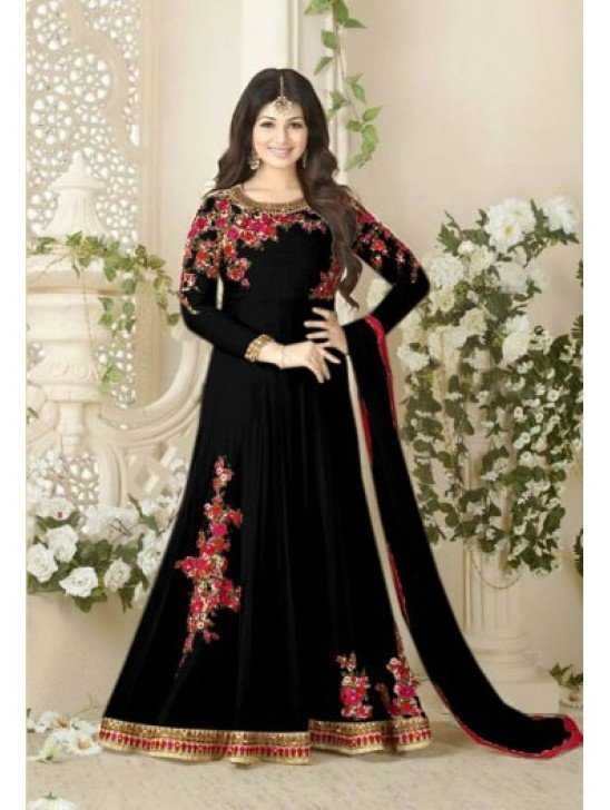 ZAV1005-G BLACK AVON DREAMS STARRING AYESHA TAKIA ANARKALI GOWN