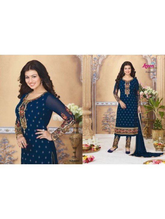 Blue Ayesha Takia Suit Indian Churidar Dress