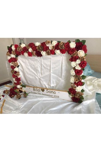Stunning Wedding Selfie Board with flowers . Guaranteed to make your big day special.