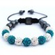 NEW MULTI-COLOURED CRYSTAL SWAROVSKI BALL BRACELET (17 DIFFFERENT COLOURS To choose from)