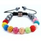 NEW MULTI-COLOURED CRYSTAL SWAROVSKI BALL BRACELET (17 DIFFFERENT COLOURS To choose from)