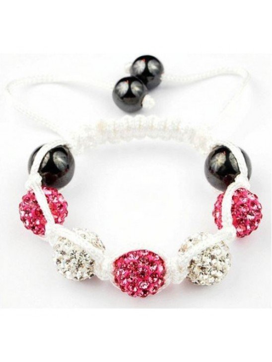 CUTE PINK AND SILVER CHILDREN BALL BRACELET FOR A LITTLE PRINCESS