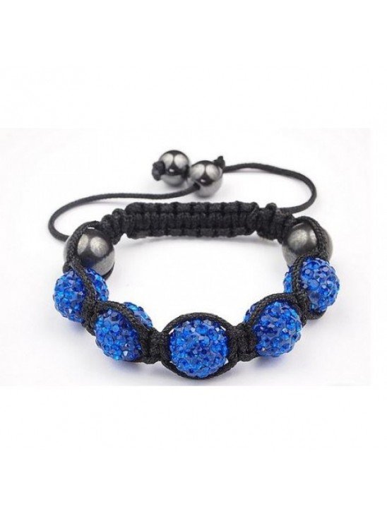 DARK BLUE CHILDREN CRYSTAL BALL BRACELET