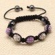 CHILDREN CRYSTAL BALL BRACELET (7 COLOURS, BLACK THREADED)