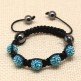 CHILDREN CRYSTAL BALL BRACELET (7 COLOURS, BLACK THREADED)