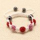 CHILDREN CRYSTAL BALL BRACELET (6 COLOURS, WHITE/PINK/ THREADED)