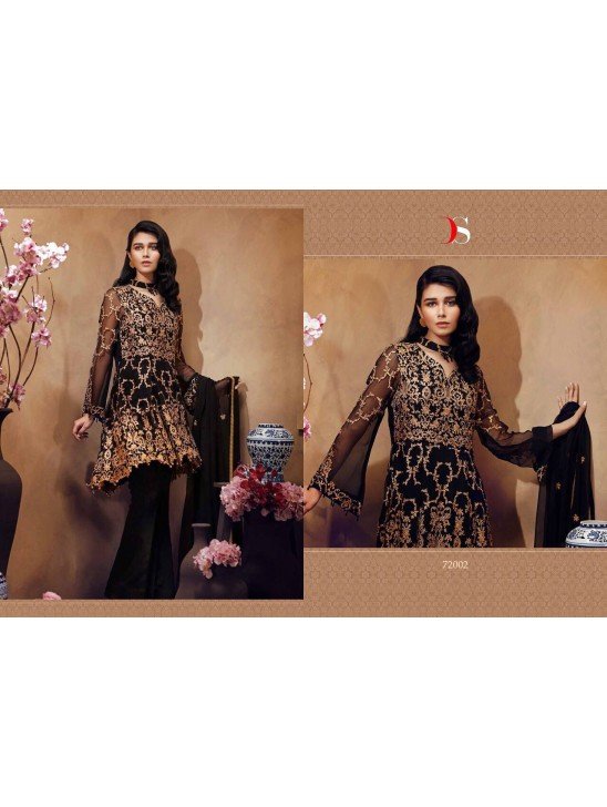 Black Pakistani Salwar Suit Indian Evening Dress