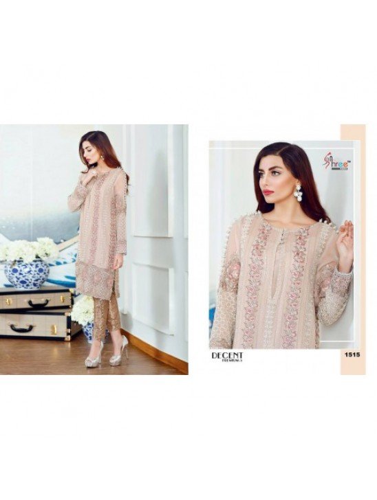 Beige Pink Pakistani Designer Salwar Suit