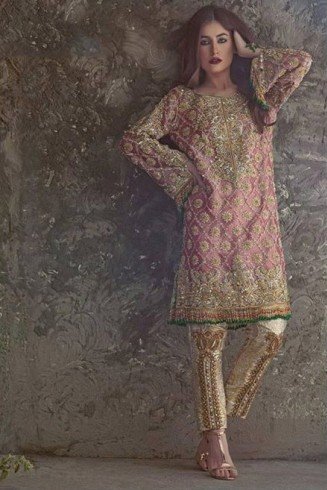 Rose Pink Heavy Embellished Pakistani Wedding Salwar Suit