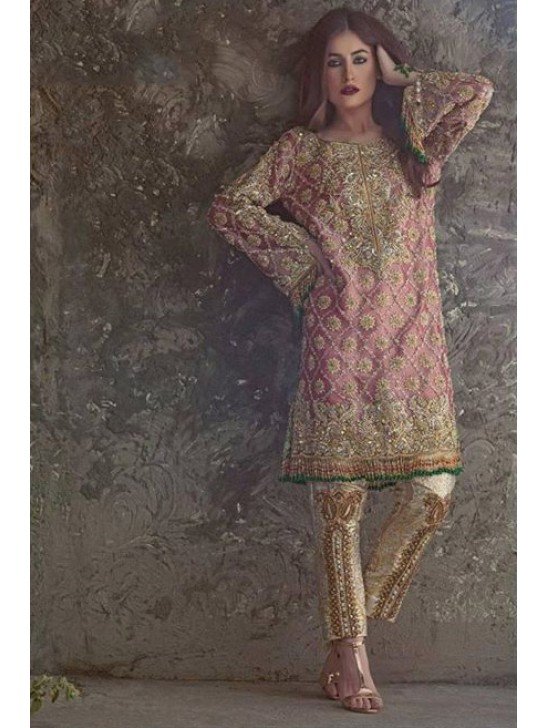 Rose Pink Heavy Embellished Pakistani Wedding Salwar Suit