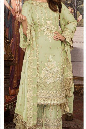 Light Green Pakistani Designer Ethnic Salwar Suit