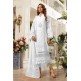 Brilliant White Organza Unstitched 3pcs Suit