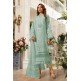 Biscay Green Organza Pakistani Designer Semi Stitched Suit