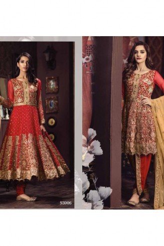 93006 RED DEEPSY GULBANO PAKISTANI PARTY WEAR SALWAR SUIT