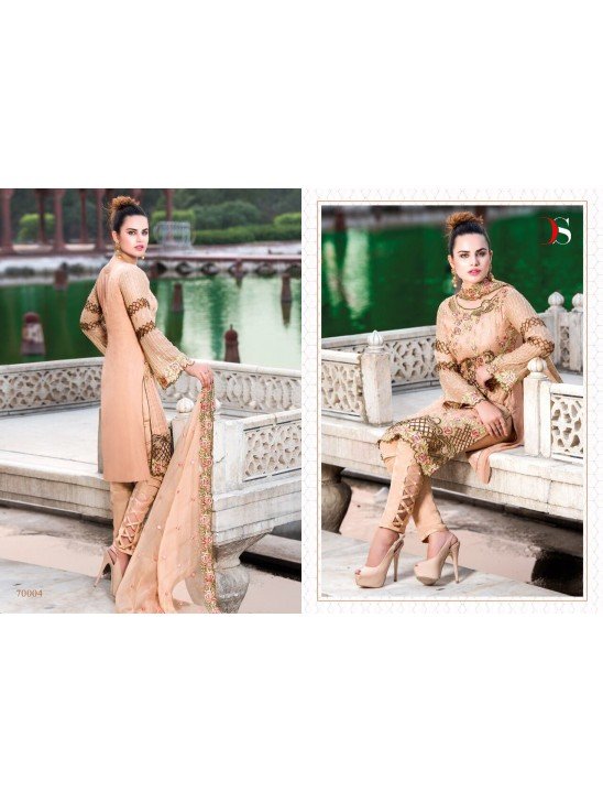 Peach Maryam By Deepsy Embroidered Party Wear Suit