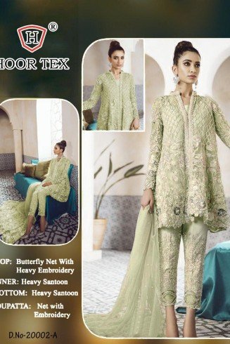 Green Designer Frock Indian Heavy Embroidered Suit