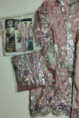 Purple Party Dress Designer Frock Suit