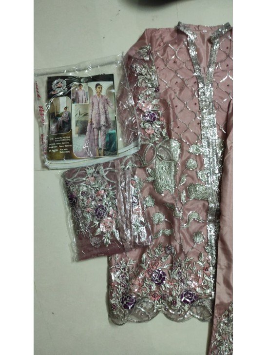 Purple Party Dress Designer Frock Suit