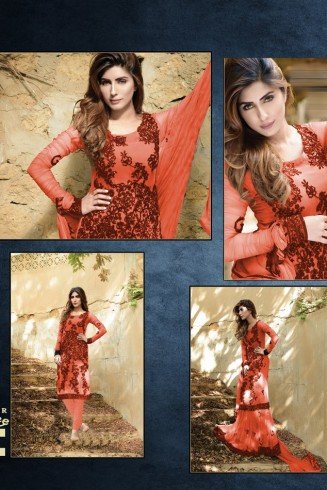 Peach Salwar Dress Indian Designer Suit