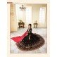 ZGS9012 BLACK GLOSSY SIMAR HEAVY EMBROIDERED AYESHA TAKAI ANARKALI STYLE GOWN