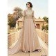 7108-B PEACH GLOSSY WEDDING WEAR ANARKALI GOWN