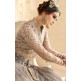 SPECTACULAR SMOKE GREY INDIAN & PAKISTANI DESIGNER PARTY AND WEDDING WEAR FANCY ANARKALI GOWN