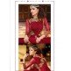 7101 RED GLOSSY DESIGNER GEORGETTE DRESS