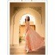 7106 PEACH GLOSSY DESIGNER GEORGETTE LEHENGA