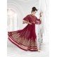 7211 MAROON GLOSSY SAPPHIRE WEDDING WEAR DESIGNER DRESS