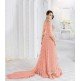 7210-C LIGHT PEACH GLOSSY SAPPHIRE WEDDING WEAR DESIGNER DRESS