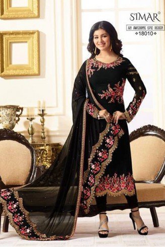Elegant Black Dress Indian Suit